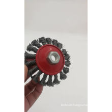 Heavy Duty 4 Inch Fast Cleaning Twisted Wire Disk Brush Wheel